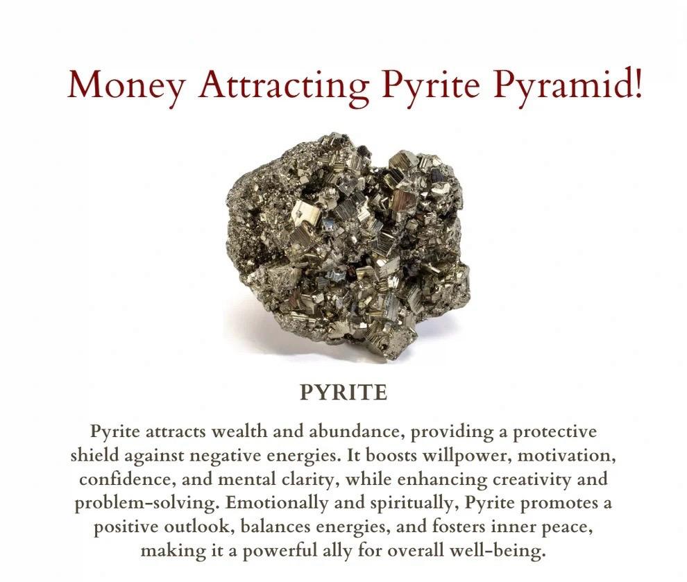 Money Magnet Pyrite Pyramid