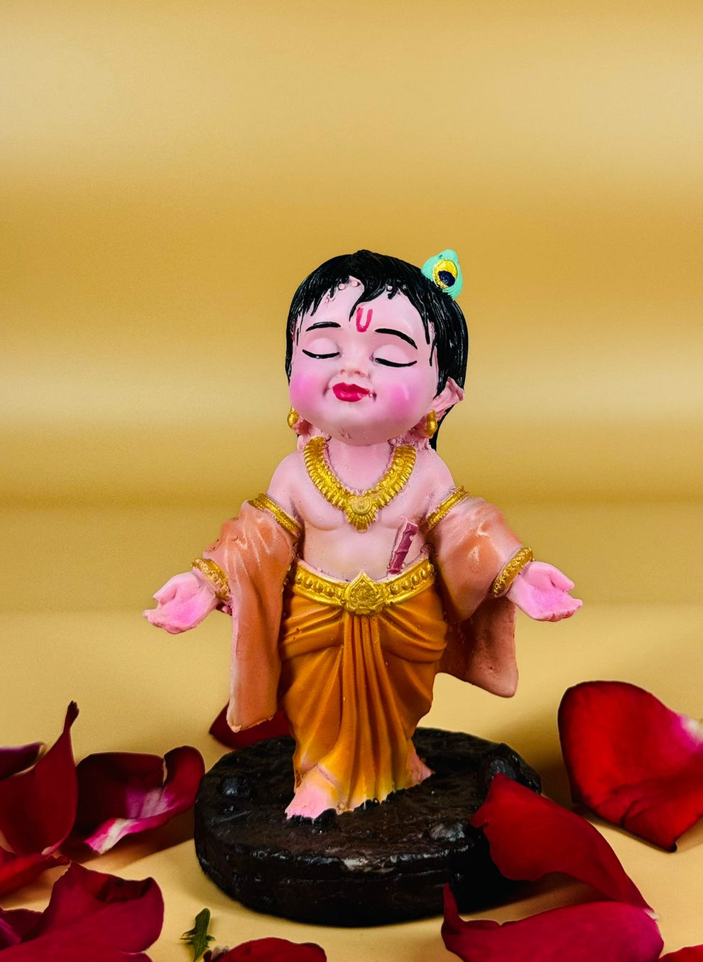 Baal Gopal Krishna Idol for car dasboard and pooja room